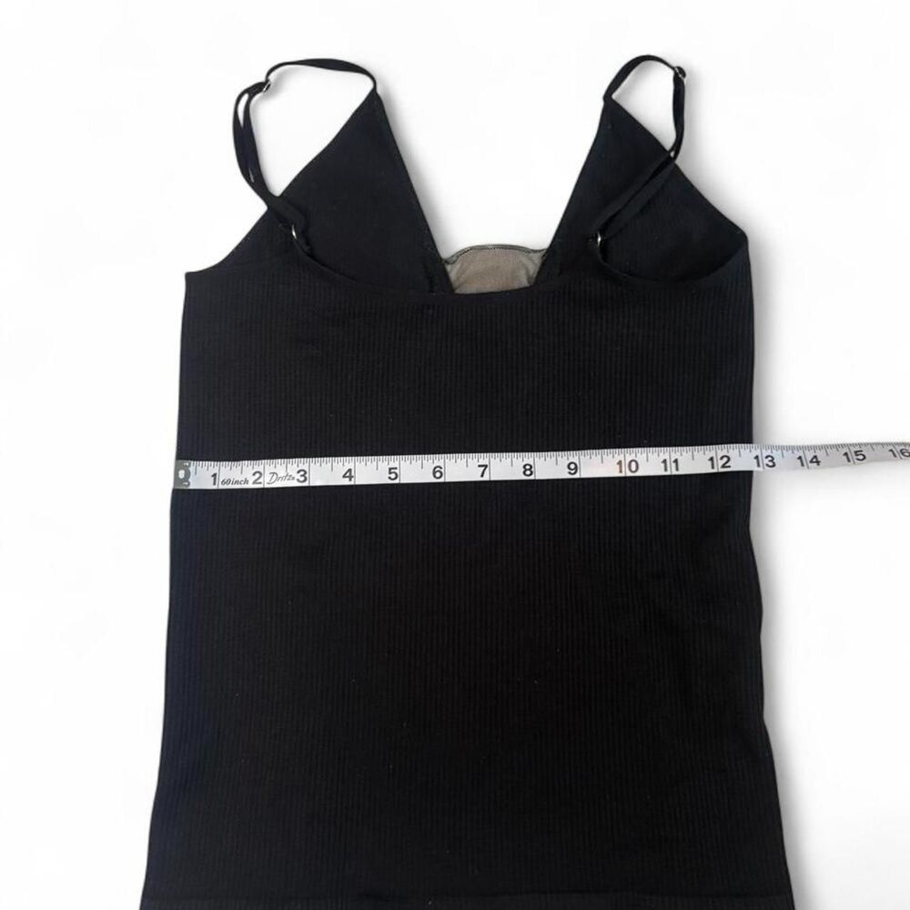 Free People Women's Black Mesh Cut Out Cami Top - Picture 4 of 4